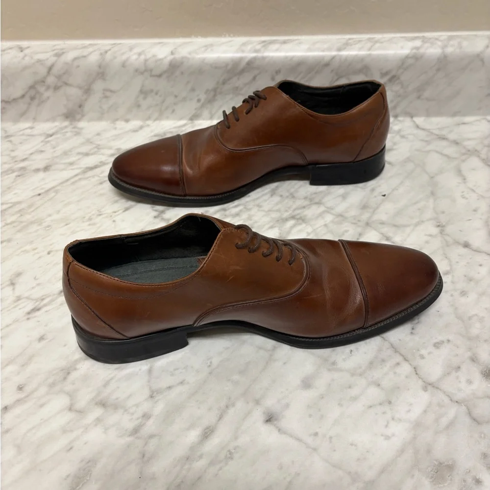 Stacy Adam’s  Men’s Brown Cap-Toe Oxford Dress Shoes